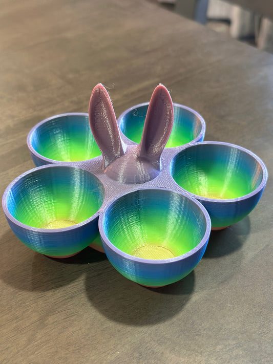 Easter egg holder with bunny ears